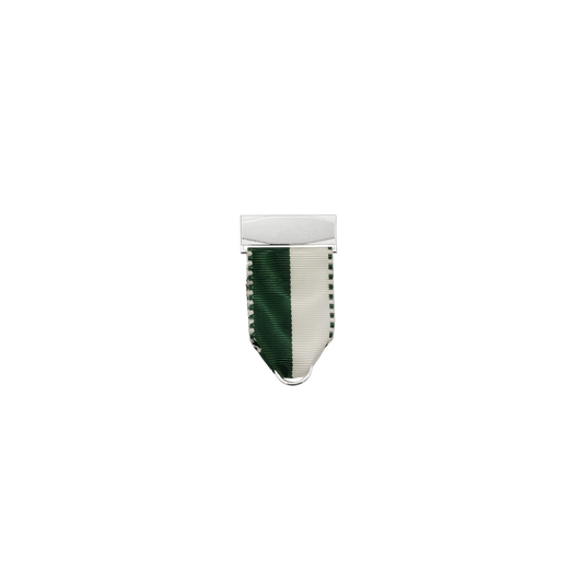 Bandhalter, Petrol-Weiß, Textil, versilbert, mit Scharniernadel