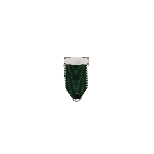 Bandhalter, Petrol, Textil, altsilber, mit Scharniernadel