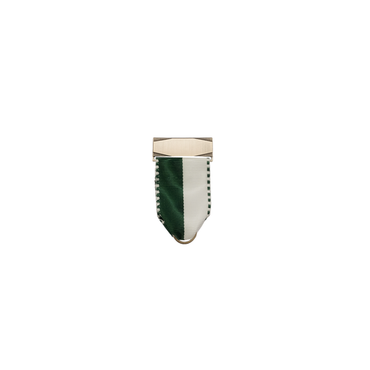 Bandhalter, Petrol-Weiß, Textil, bronzefarbig, mit Scharniernadel