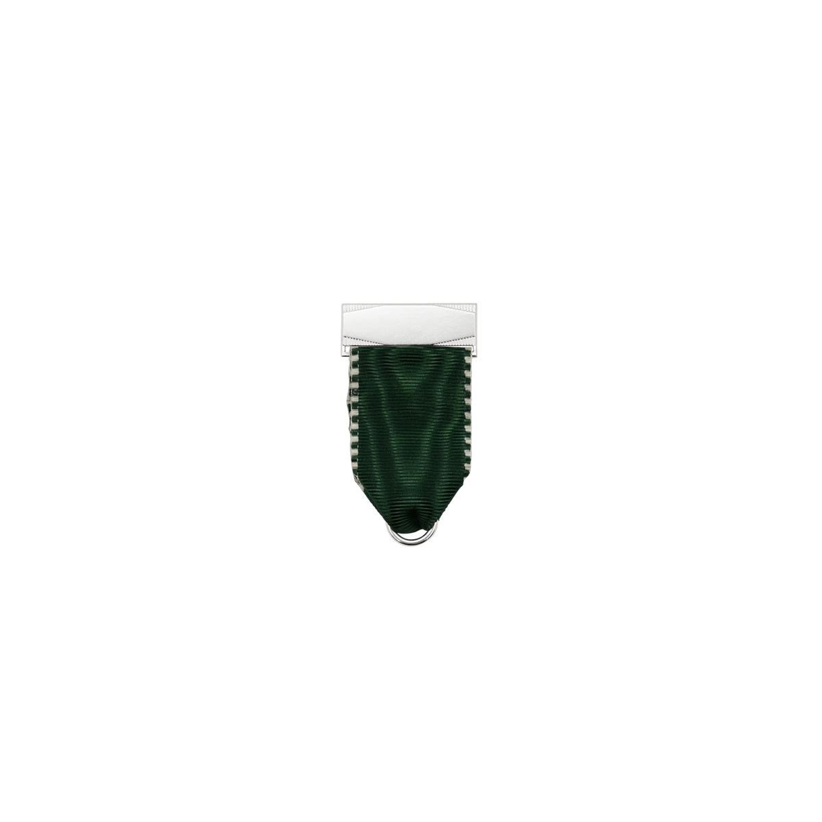 Bandhalter, Petrol, Textil, versilbert, mit Scharniernadel