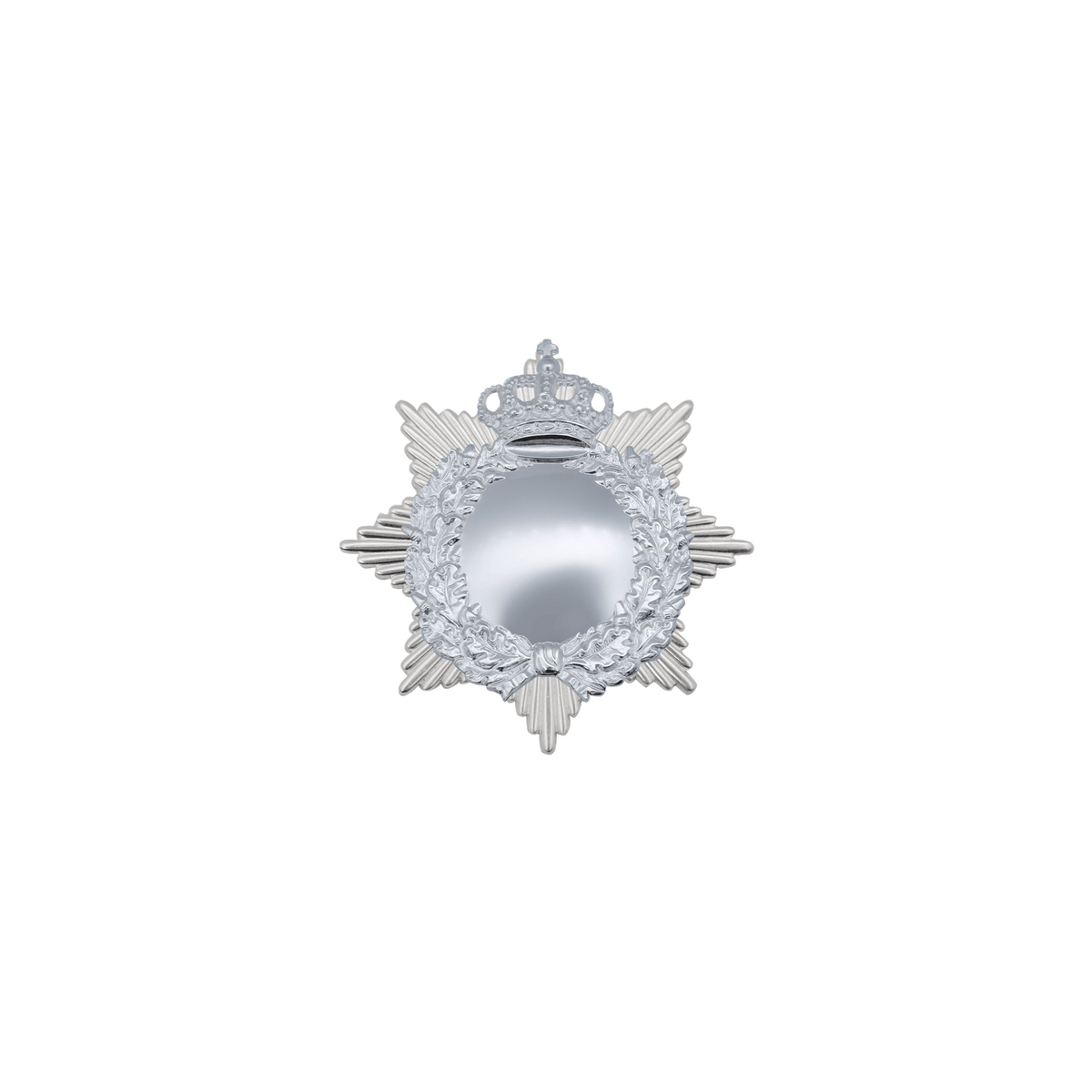 Orden, Messing, versilbert,  mit Auflage 21060-20-H, Scharniernadel