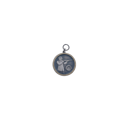 Medaille, Messing, altsilber, mit Öse(n) und Ring(en)