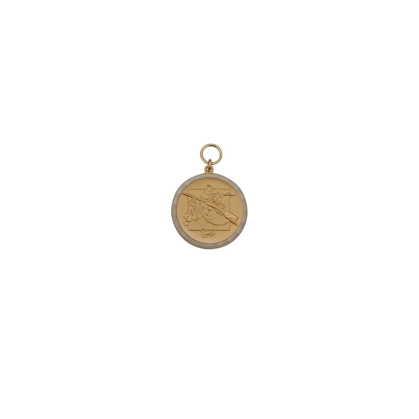 Medaille, Messing, vergoldet, mit Öse(n) und Ring(en)