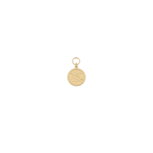 Anhänger, Messing, vergoldet, mit Öse(n) und Ring(en)