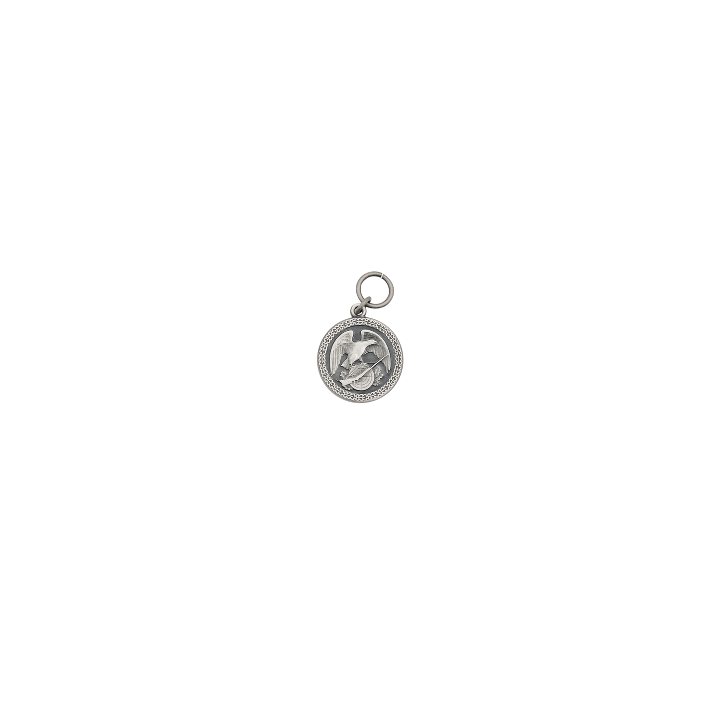 Anhänger, Messing, altsilber, mit Öse(n) und Ring(en)