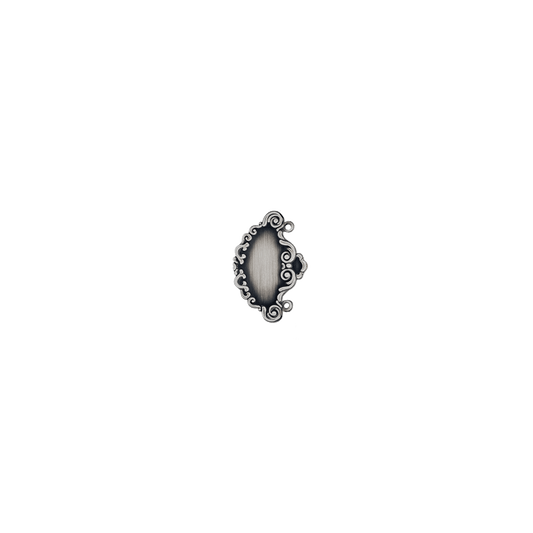 Kettenglied, Messing, altsilber, mit Öse(n) und Ring(en)