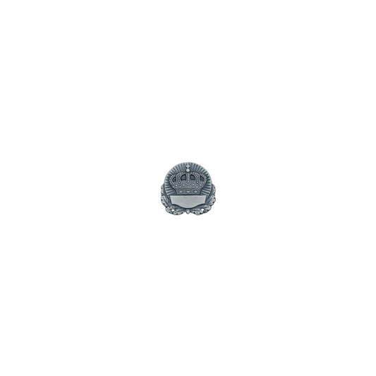 Abzeichen, Messing, altsilber, mit Scharniernadel