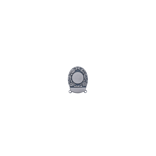 Abzeichen, Messing, altsilber, mit Scharniernadel