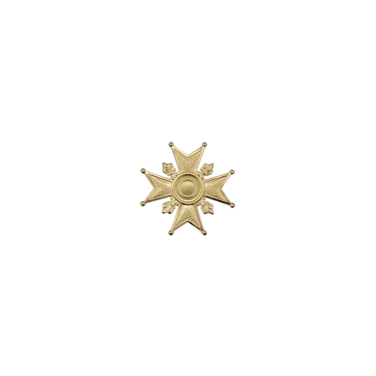 Zwischenteil Kreuz, Messing, vergoldet,