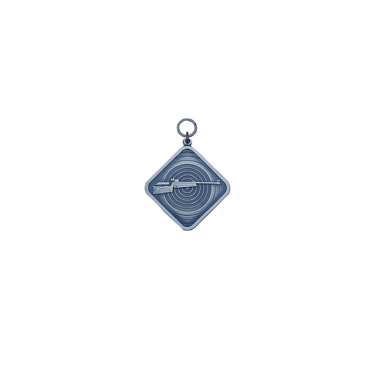 Medaille, Messing, altsilber, mit Öse(n) und Ring(en)