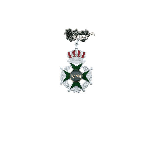 Orden, Messing, versilbert, mit Öse(n) und Ring(en)