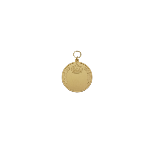 Medaille, Messing, vergoldet, mit Öse(n) und Ring(en)