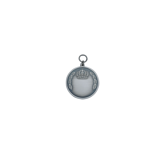 Medaille, Messing, altsilber, mit Öse(n) und Ring(en)