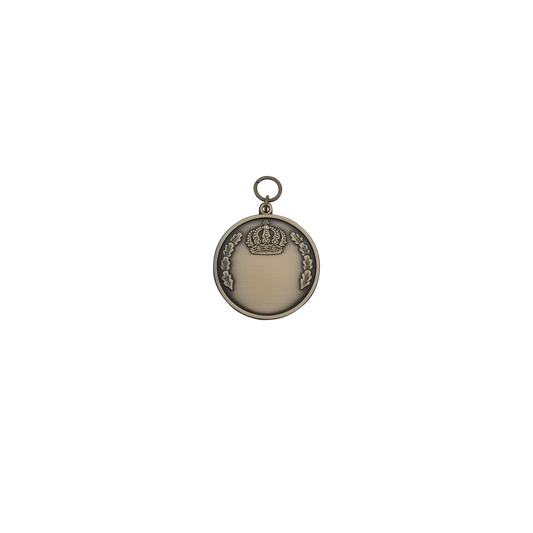 Medaille, Messing, bronzefarbig, mit Öse(n) und Ring(en)