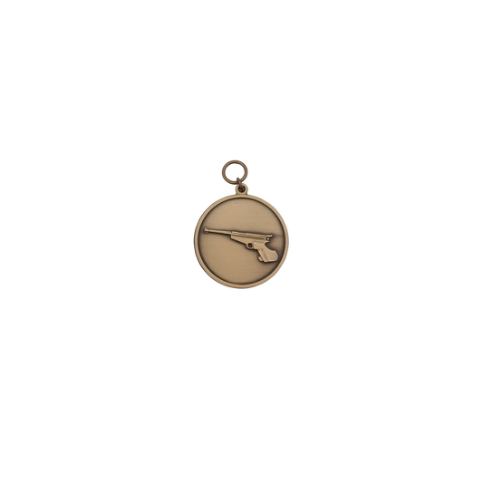 Medaille, 39mm, Messing, bronzefarbig, mit Öse(n) und Ring(en)