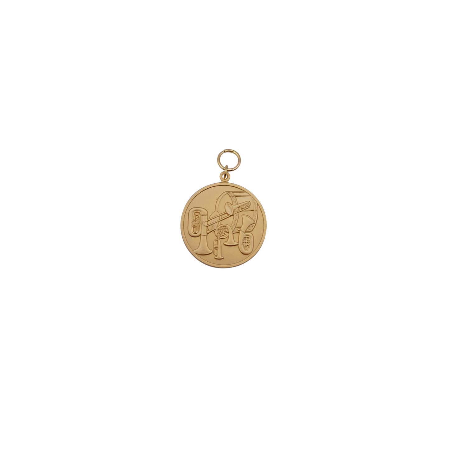 Medaille, 39mm, Messing, vergoldet, mit Öse(n) und Ring(en)