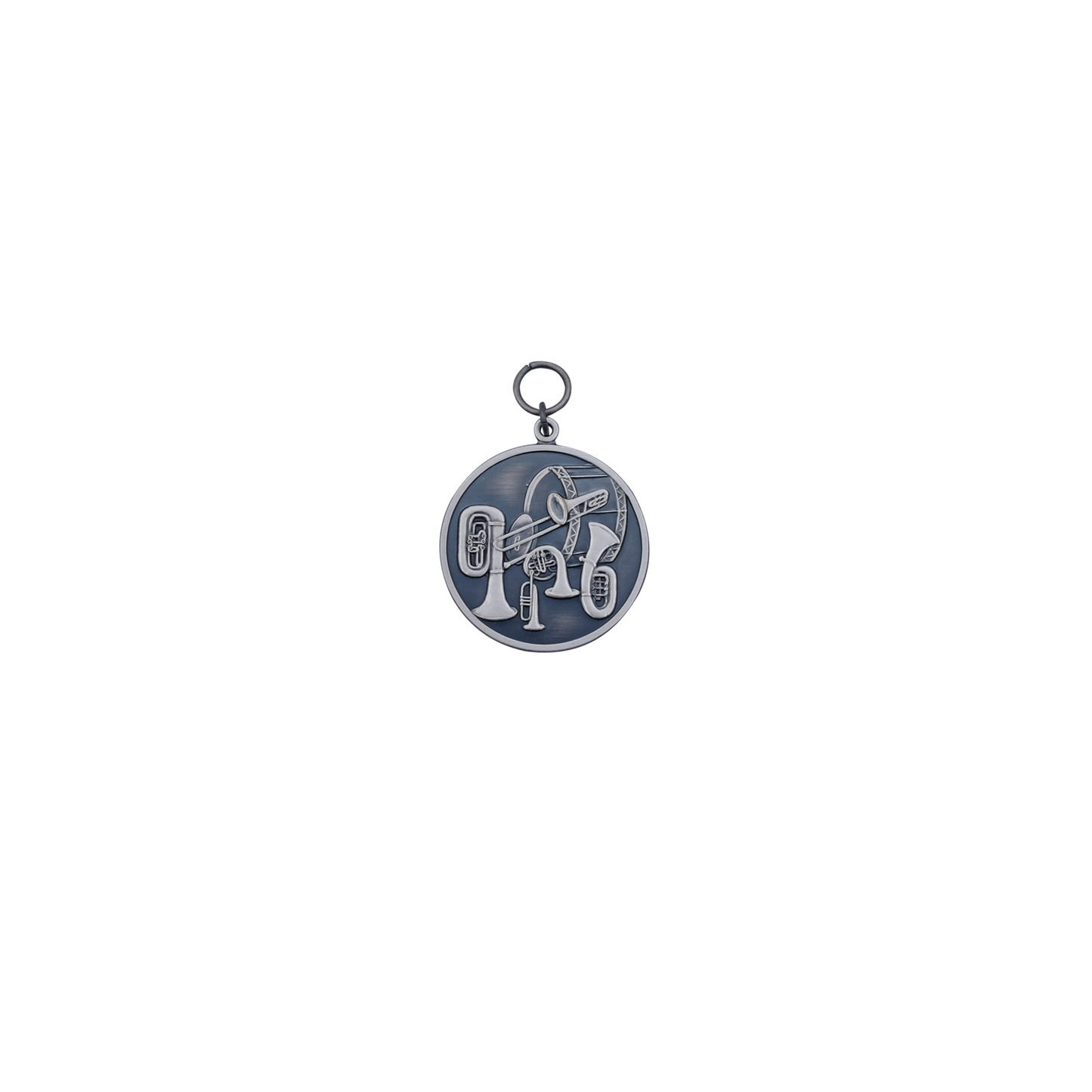 Medaille, 39mm, Messing, altsilber, mit Öse(n) und Ring(en)