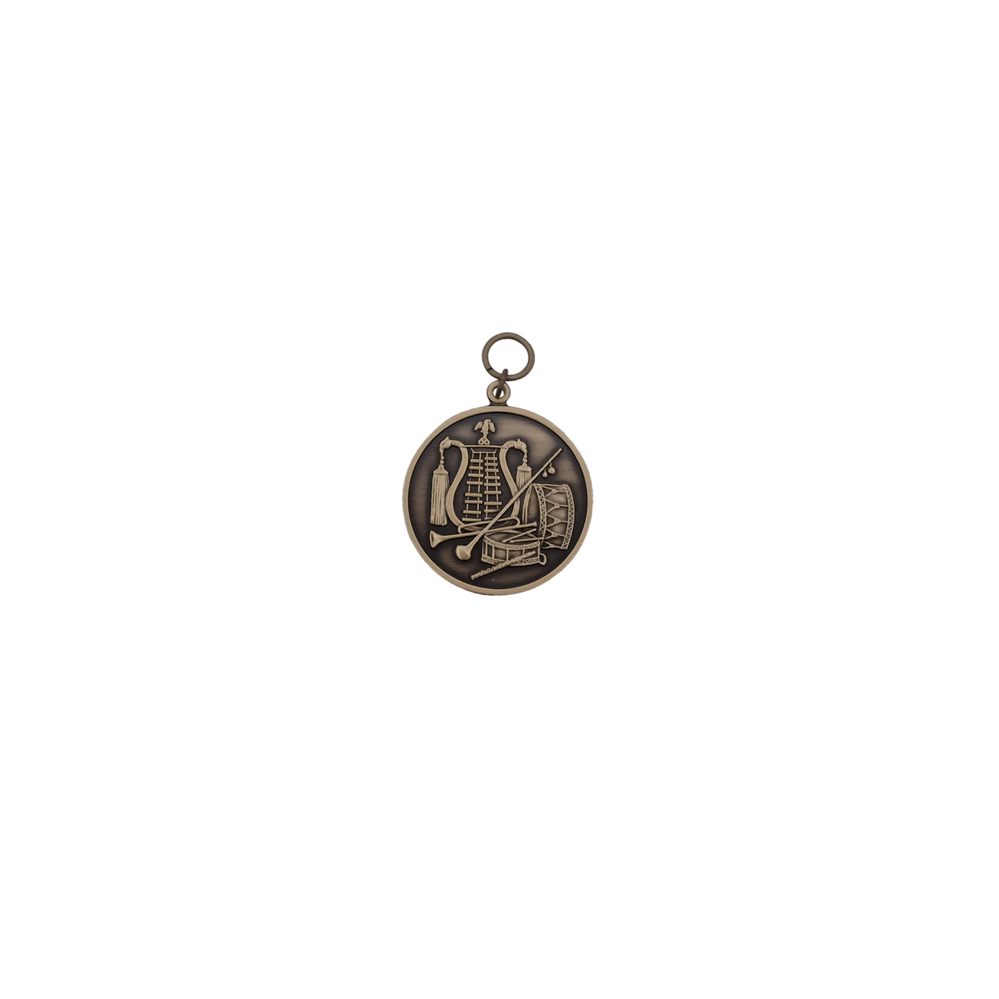 Medaille, 39mm, Messing, bronzefarbig, mit Öse(n) und Ring(en)