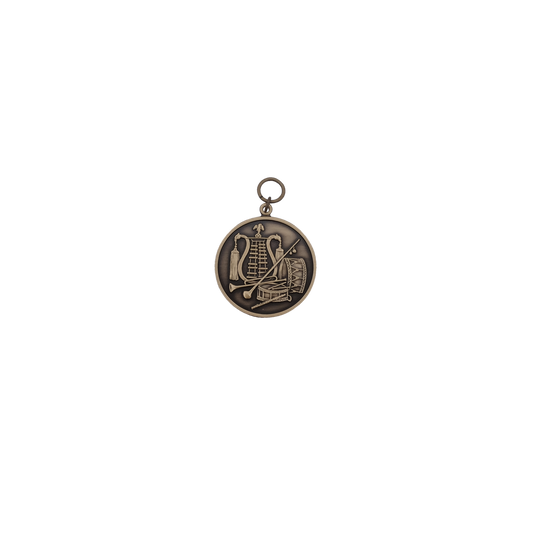 Medaille, 39mm, Messing, bronzefarbig, mit Öse(n) und Ring(en)