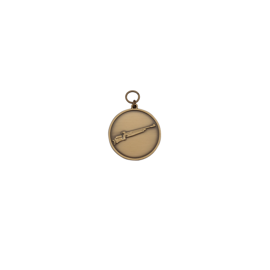 Medaille, 39mm, Messing, bronzefarbig, mit Öse(n) und Ring(en)