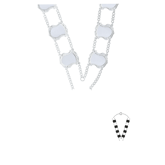 Schützenkette ohne Mittelstück, Messing, versilbert,