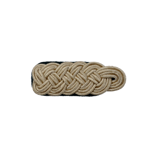 RESTPOSTEN Schulterstücke geflochten, Paar,, Textil, goldfarbig,