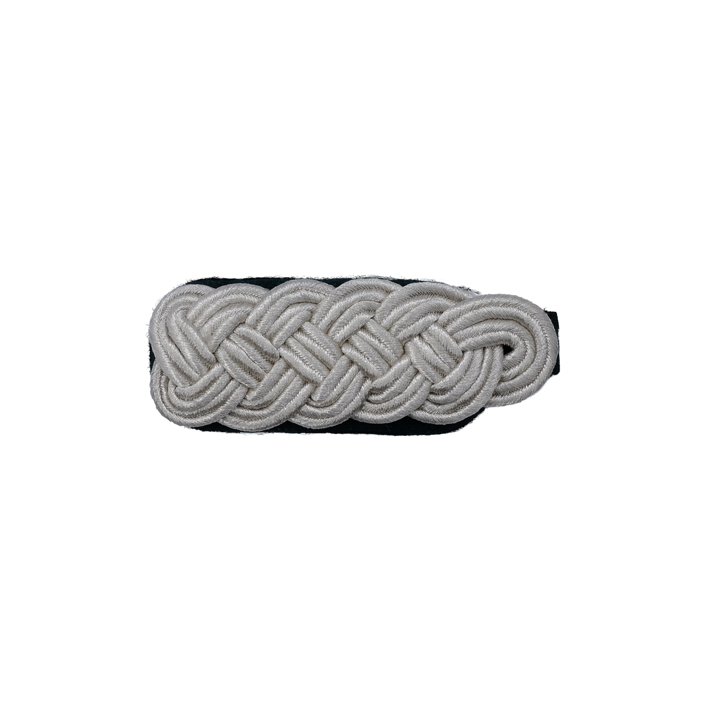Schulterstücke geflochten, Paar, Textil, silberfarbig,