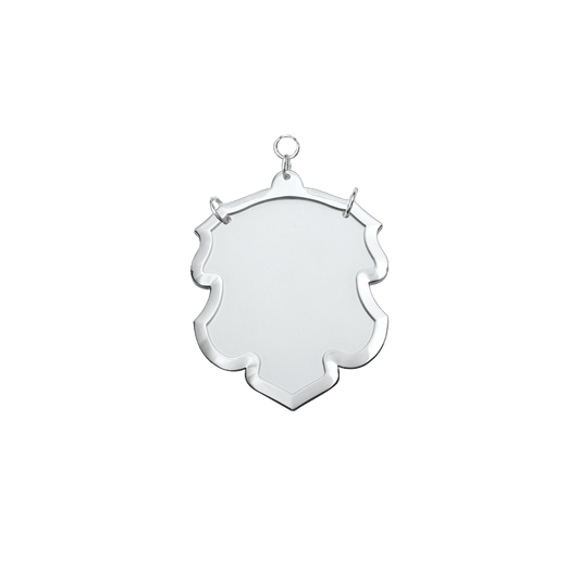 Mittelstück, Messing, versilbert, mit Öse(n) und Ring(en)