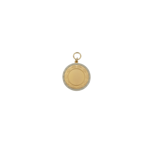 Medaille, Messing, vergoldet, mit Öse(n) und Ring(en)