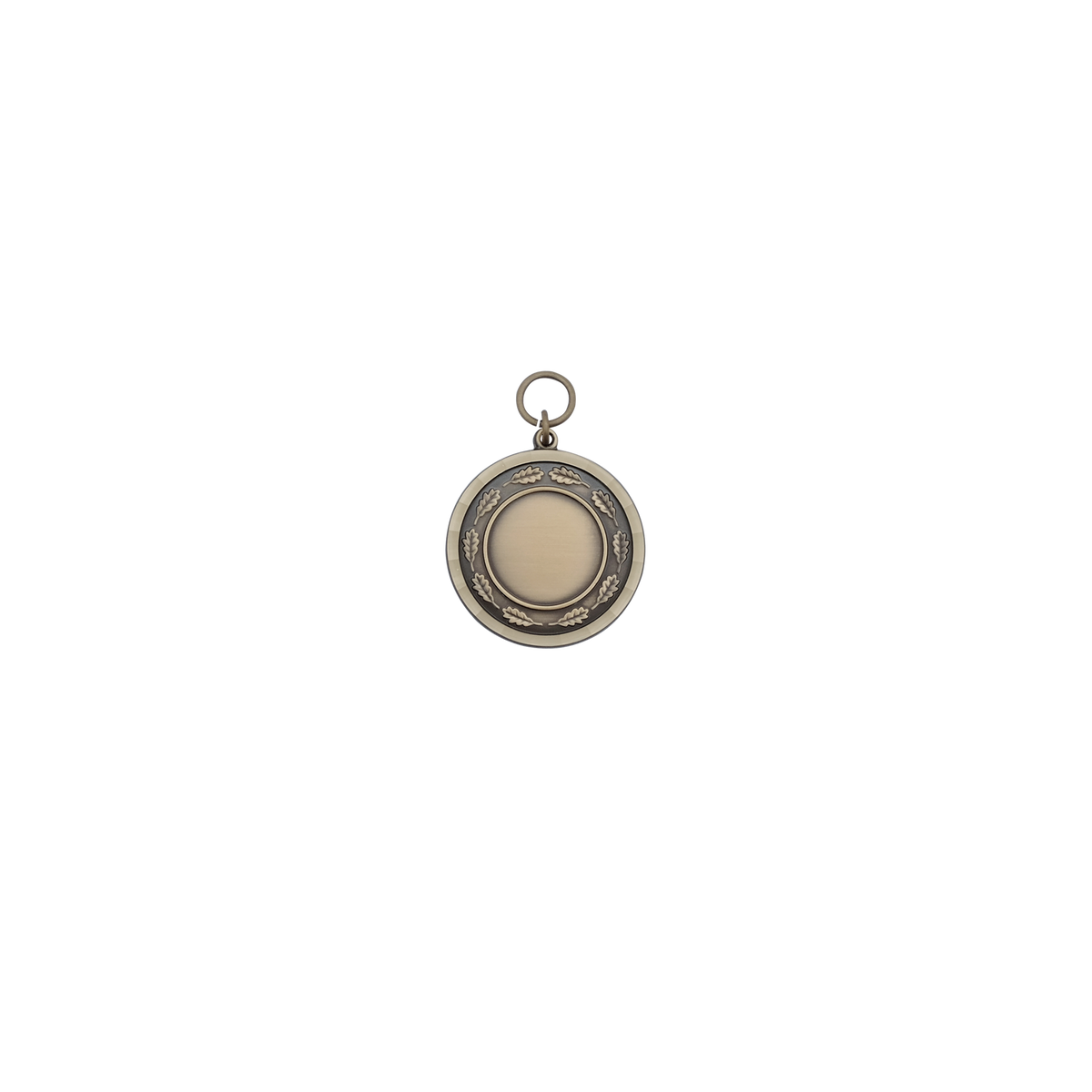Medaille, Messing, bronzefarbig, mit Öse(n) und Ring(en)