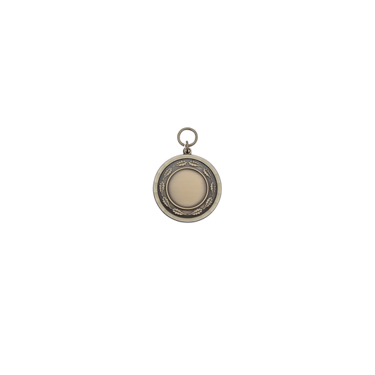 Medaille, Messing, bronzefarbig, mit Öse(n) und Ring(en)