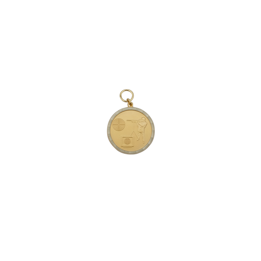 Medaille LICHTPUNKT, Messing, vergoldet, mit Öse(n) und Ring(en)