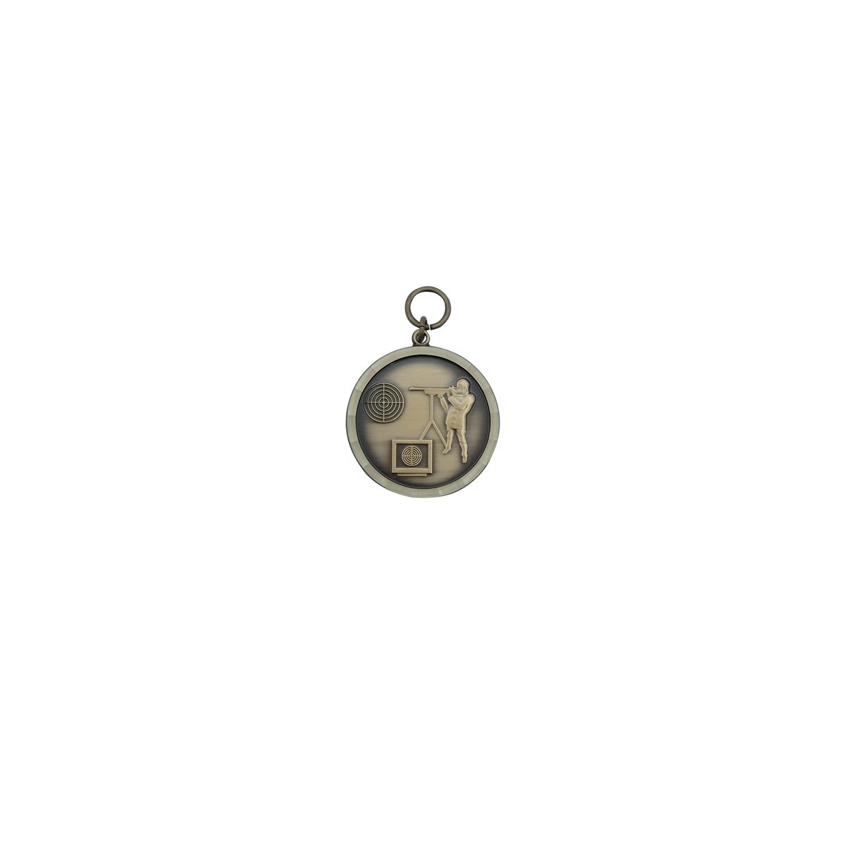 Medaille LICHTPUNKT, Messing, bronzefarbig, mit Öse(n) und Ring(en)