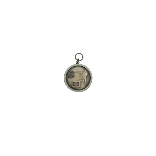 Medaille LICHTPUNKT, Messing, bronzefarbig, mit Öse(n) und Ring(en)