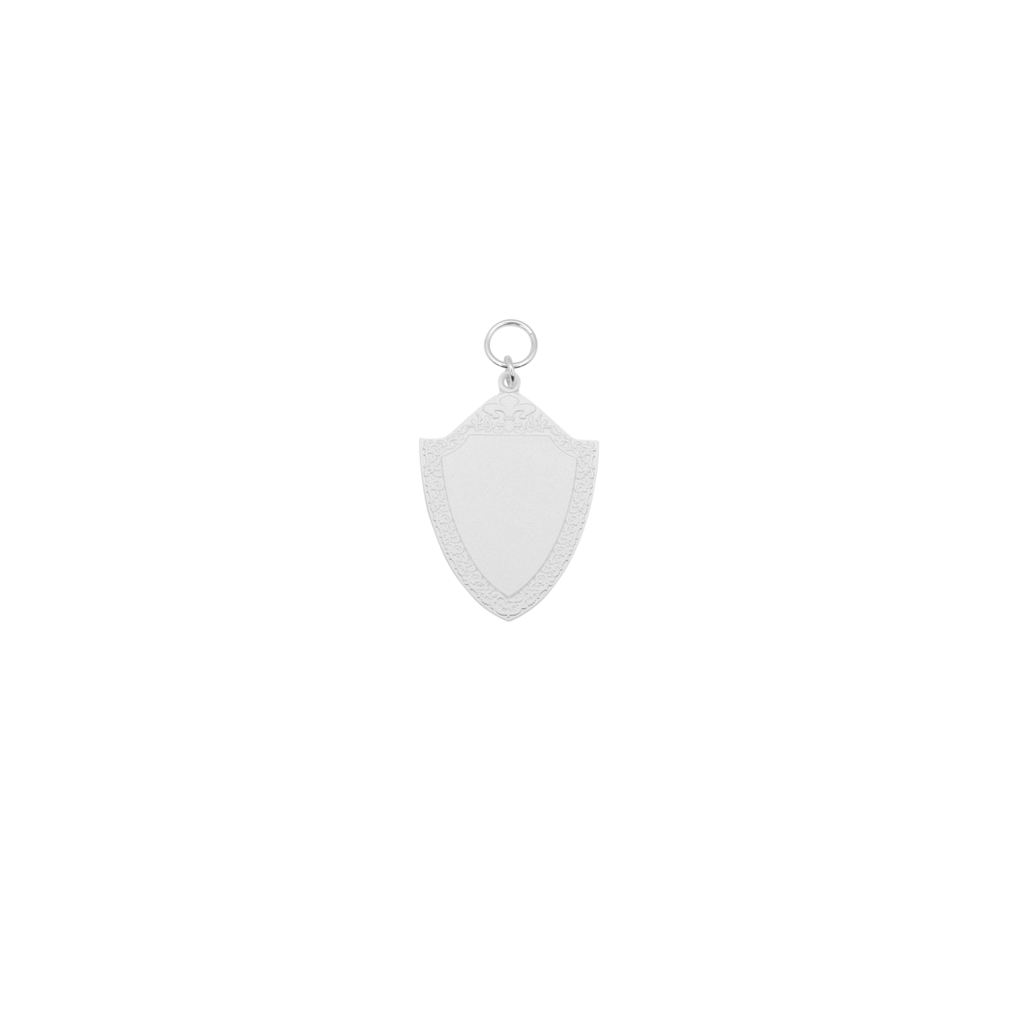 Anhänger, Messing, versilbert, mit Öse(n) und Ring(en)