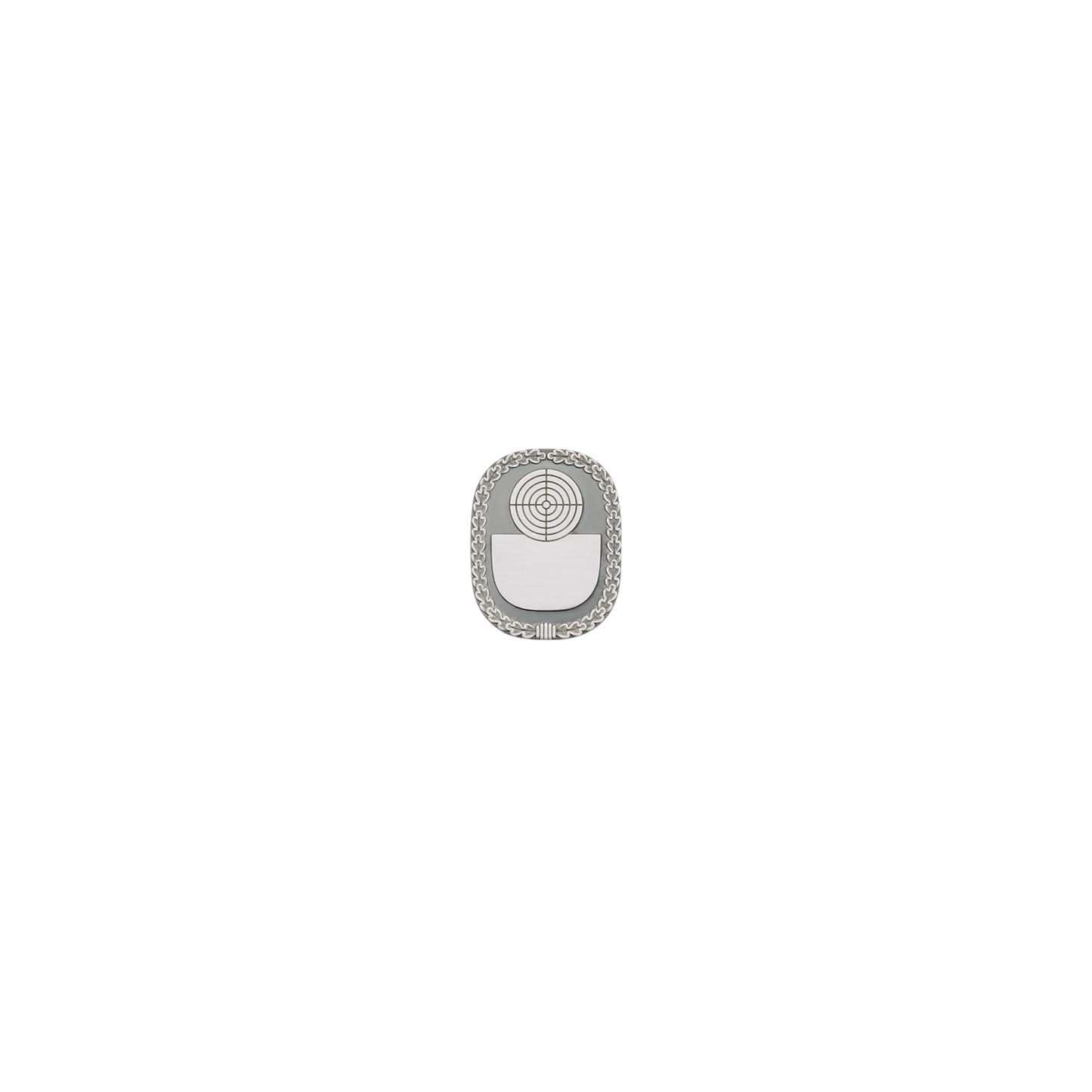 Abzeichen, Messing, altsilber, mit Scharniernadel