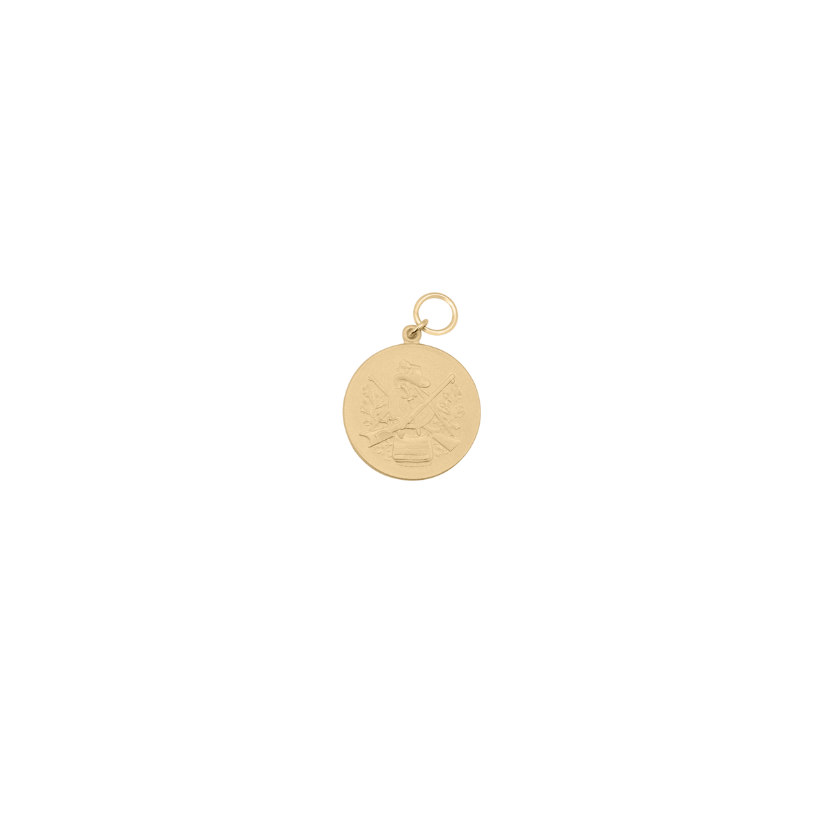 Medaille, 33mm, Messing, vergoldet, mit Öse(n) und Ring(en)