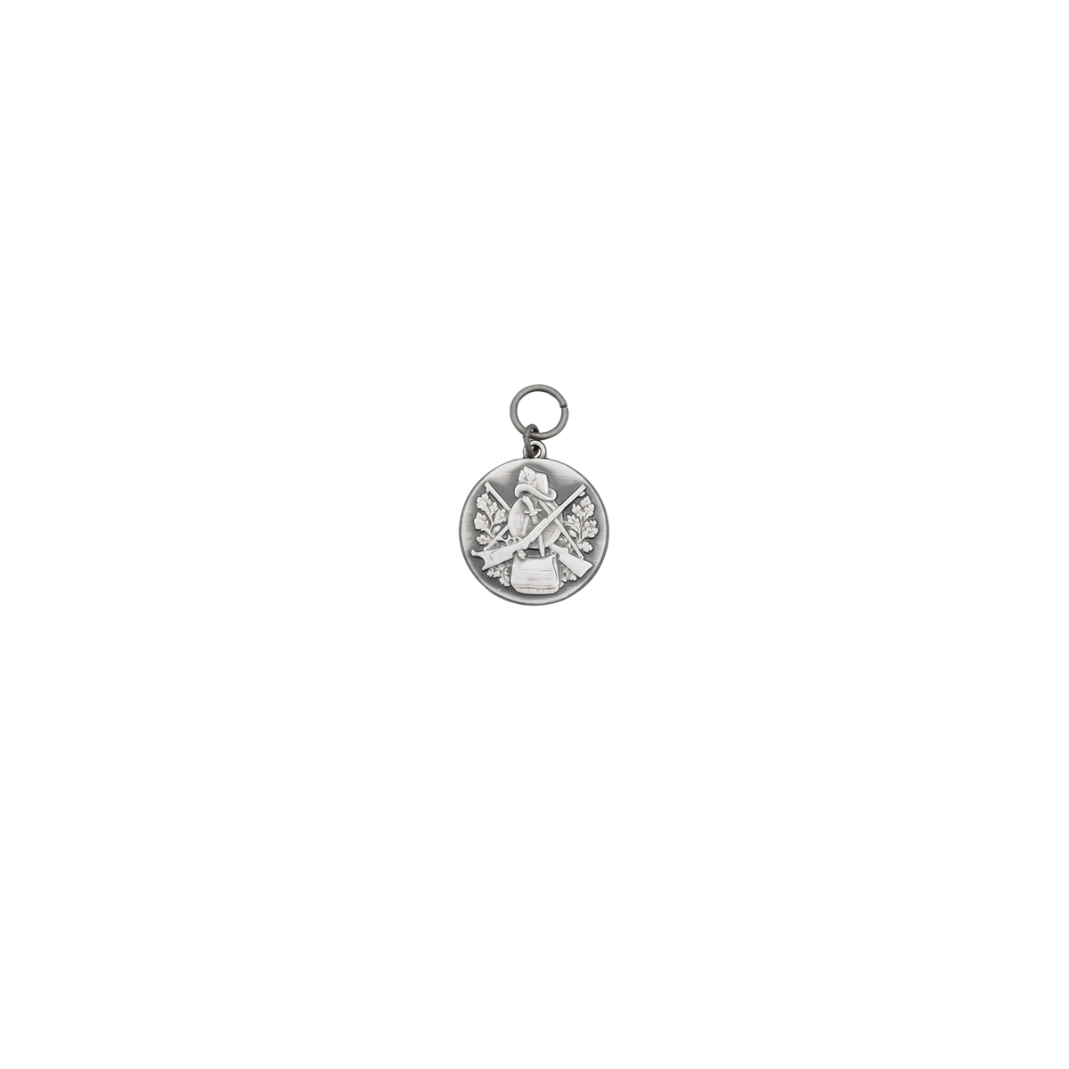 Medaille, 28mm, Messing, altsilber, mit Öse(n) und Ring(en)