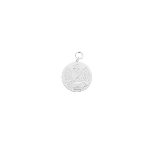 RESTPOSTEN Medaille, 39mm, Echt Silber, versilbert, mit Öse(n) und Ring(en)