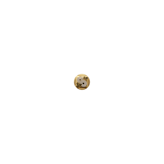 Abzeichen, Messing, vergoldet, mit Sicherheitsnadel