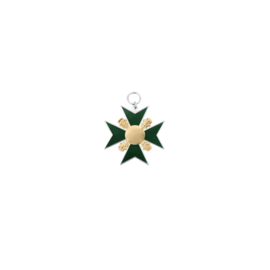 Orden, Messing, versilbert, mit Öse(n) und Ring(en)
