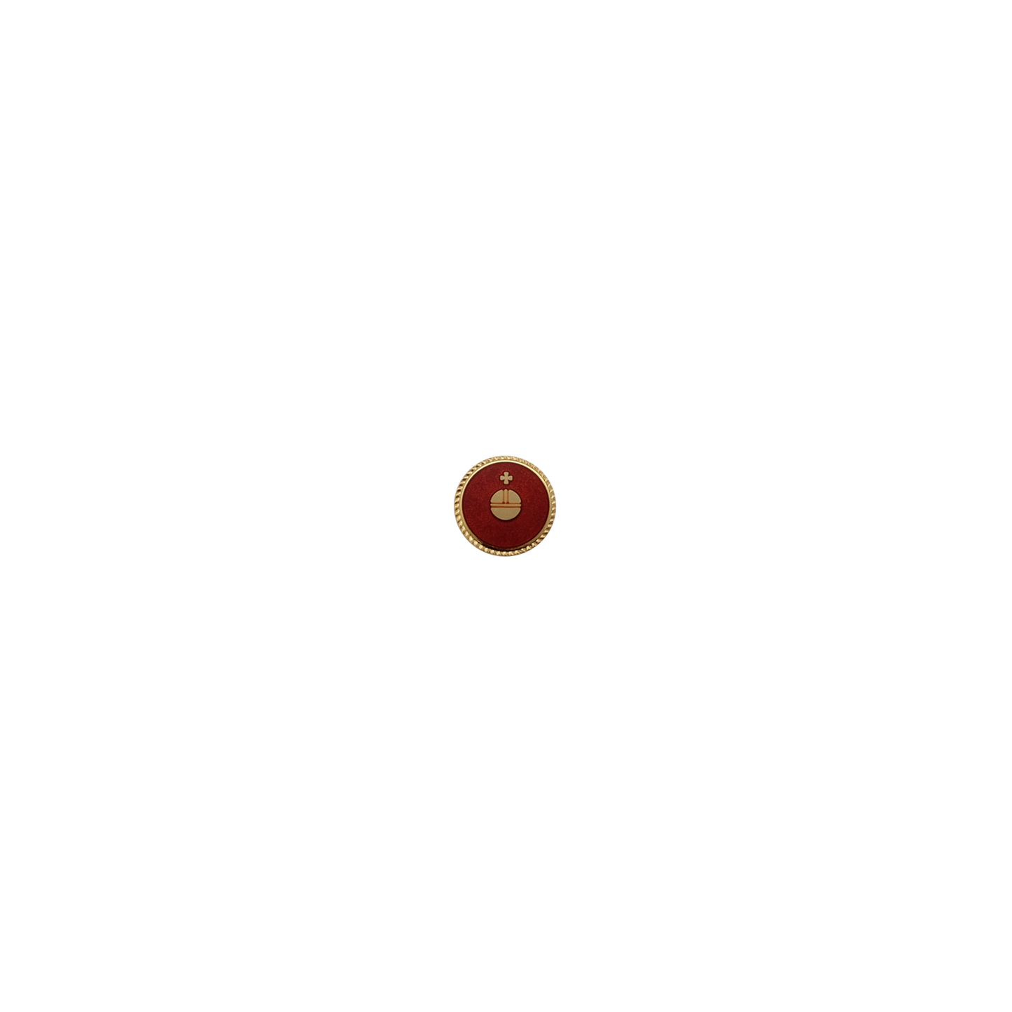Auflage mit Apfel, Rot, Messing, vergoldet, ohne Befestigung
