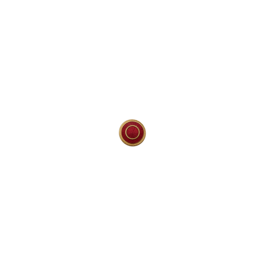 Auflage mit RIng, Rot, Messing, vergoldet, ohne Befestigung