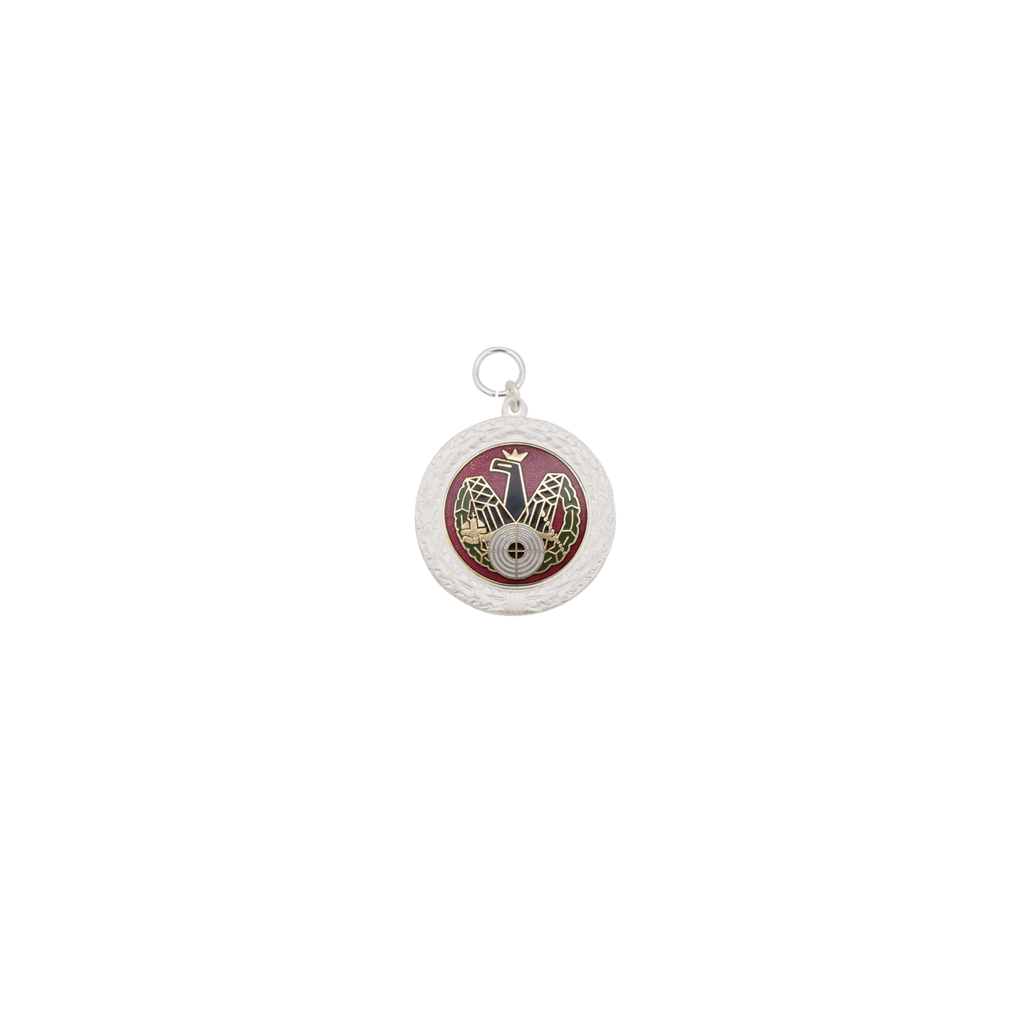 Anhänger, Messing, versilbert, mit Öse(n) und Ring(en)