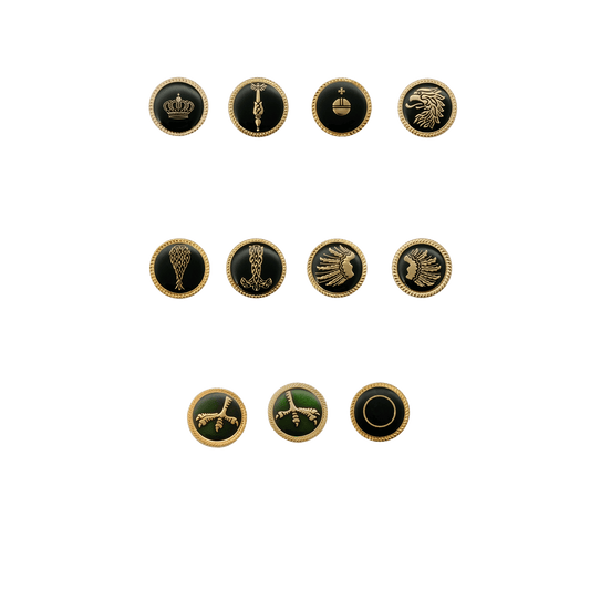 Abzeichen, Pfändersatz, Messing, vergoldet, mit Sicherheitsnadel